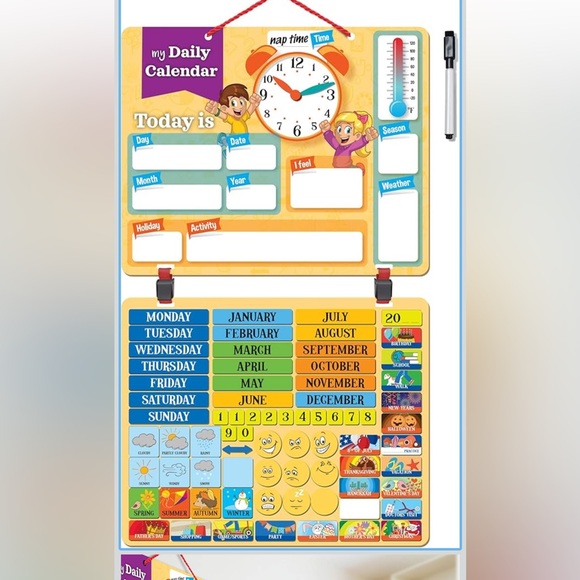 Other - Colorful Educational Calendar Chart